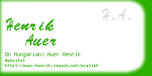 henrik auer business card